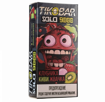 Tikobar SOLO 9000 одноразовый POD "Strawberry Kiwi Bubble Gum / Клубника Киви Жвачка" 20мг.